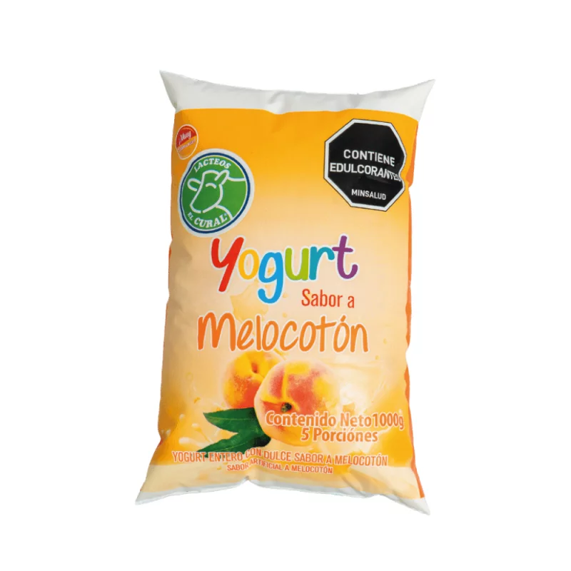 Yogurt El Cural Bolsa x 1000 g Melocotón
