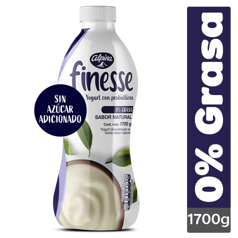Yogurt Finesse Alpina Natural Botella x 1700 g