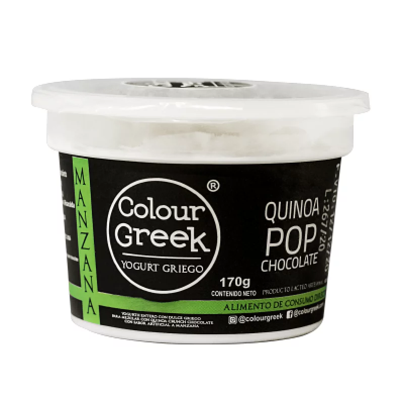 Yogurt Griego Colour Greek 170 g Manzana Quinoa