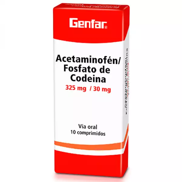 ACETAMINOFEN + CODEINA X325mg GENFAR X10 TABLETAS