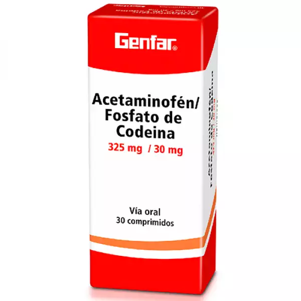 ACETAMINOFEN + CODEINA X325mg GENFAR X30 TABLETAS