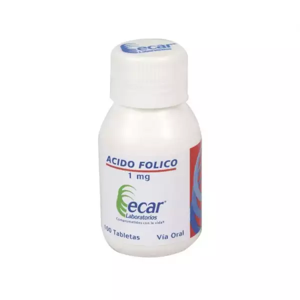 ACIDO FOLICO X1mg ECAR X100 TABLETAS