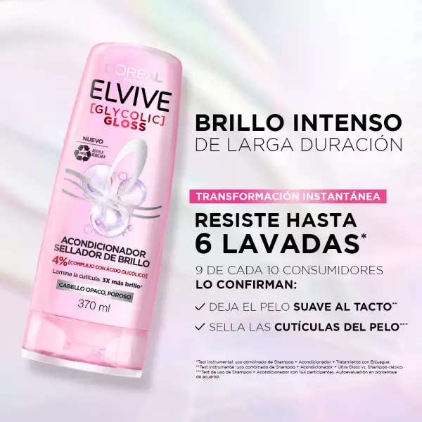 ACONDICIONADOR ELVIVE GLYCOLIC GLOSS X370ml