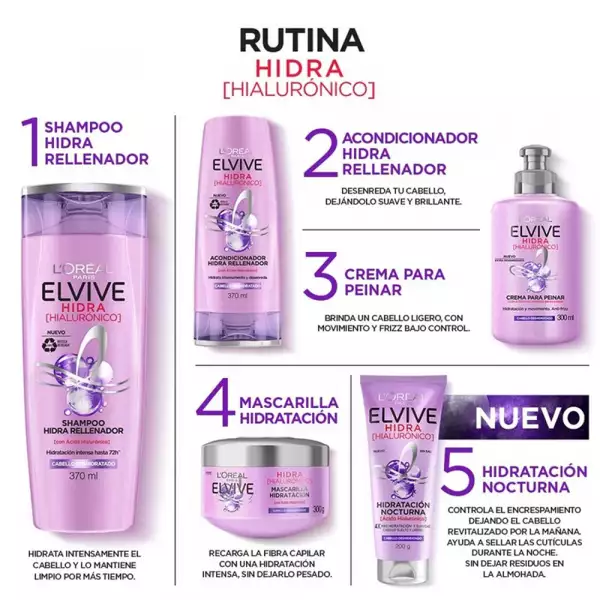 ACONDICIONADOR ELVIVE HIDRA HIALURONICO X370ml