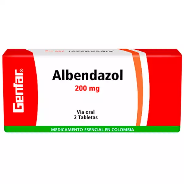 ALBENDAZOL X200mg GENFAR X2 TABLETAS