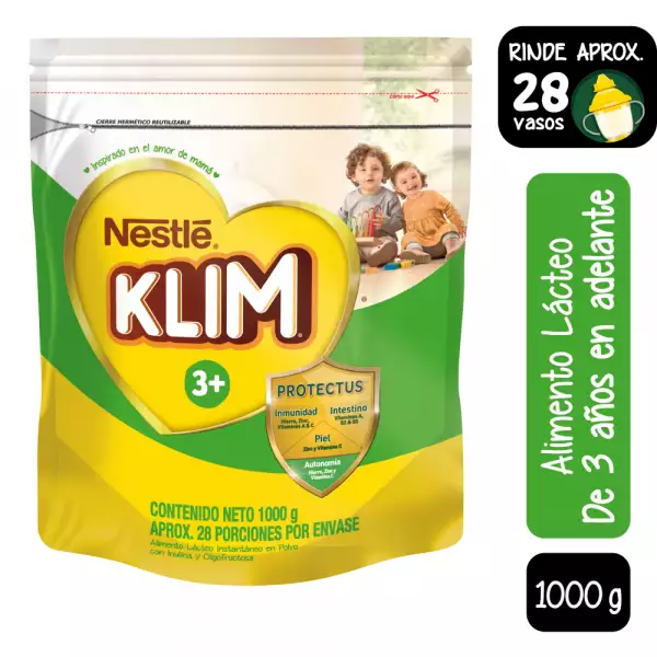 ALIMENTO LÁCTEO KLIM 3+ BOLSA X1000g