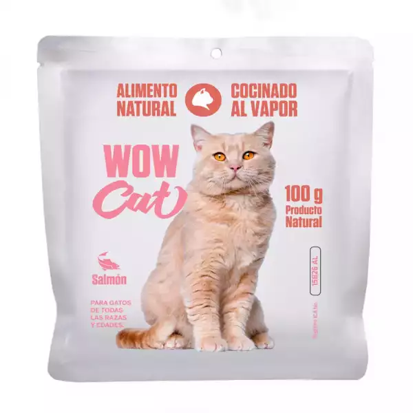 ALIMENTO PARA GATO WOW CAT POUCH SALMON X100g