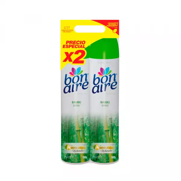AMBIENTADOR BONAIRE SPRAY BAMBÚ X2U X400ml