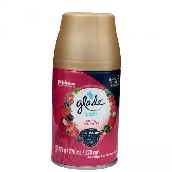 AMBIENTADOR GLADE AEROSOL AUTOMATICO MORA RADIANTE X270ml