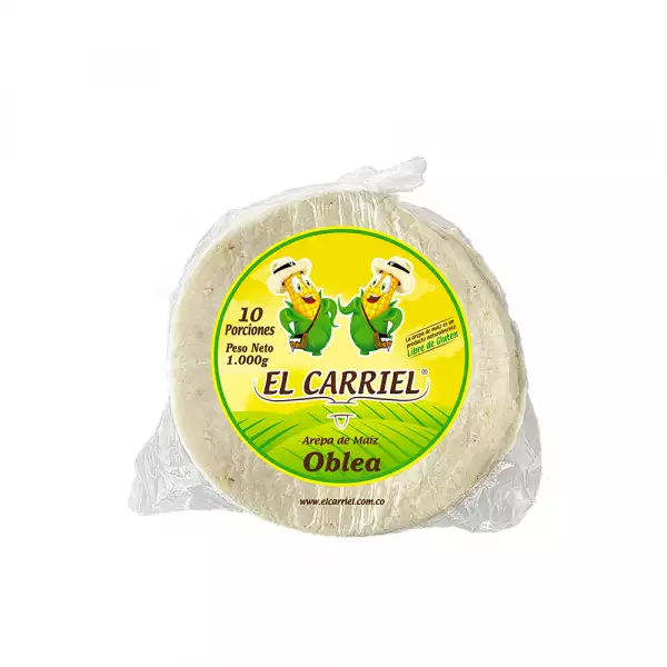 AREPA EL CARRIEL OBLEA X10u X1000g