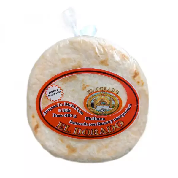 AREPA EL DORADO QUESO MEDIANO X5U X400g