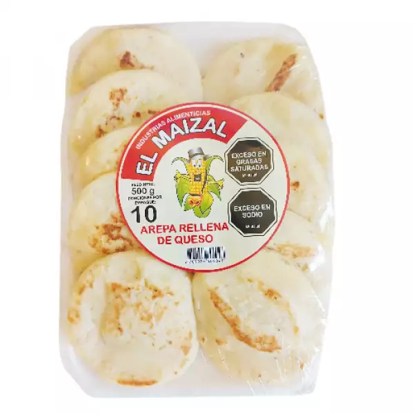 AREPA MAIZAL CON QUESO X10U X500g
