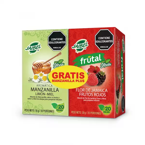 AROMATICA JAIBEL FRUTOS ROJOS X20S GRATIS MANZANA MIEL LIMON