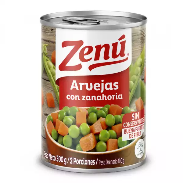 ARVEJA ZENÚ CON ZANAHORIA X300g