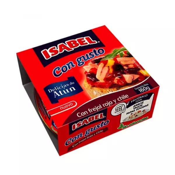 ATÚN ISABEL FRIJOL ROJO Y CHILE X160g