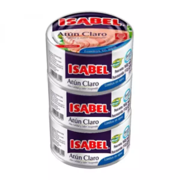 ATÚN ISABEL LOMITOS AGUA X3U X160g