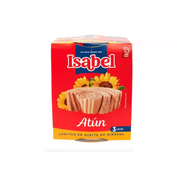 ATUN ISABEL LOMITOS EN ACEITE DE GIRASOL X3 UND X160 GR
