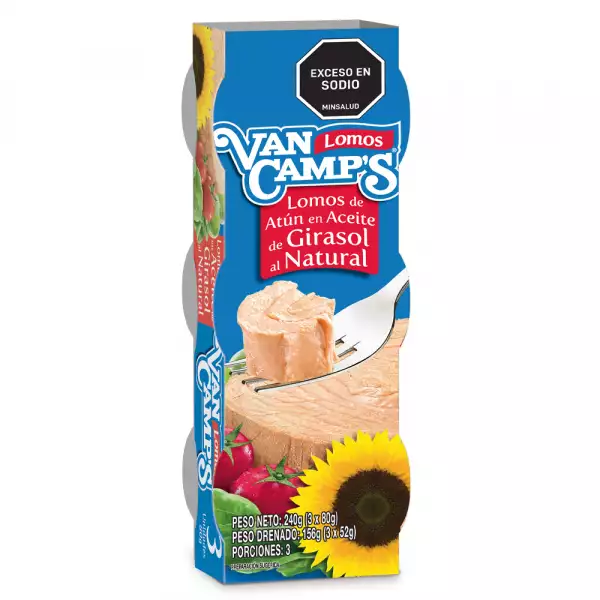 ATÚN VANCAMPS LOMITOS EN ACEITE X3U X80g