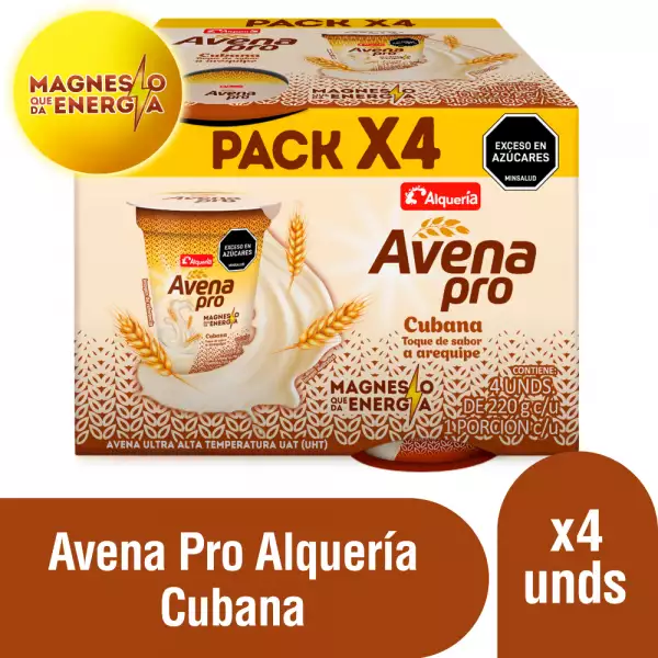 AVENA ALQUERIA PRO CUBANA VASO X4 X220g