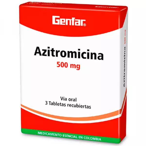 AZITROMICINA GENFAR X500mg X3 TABLETAS