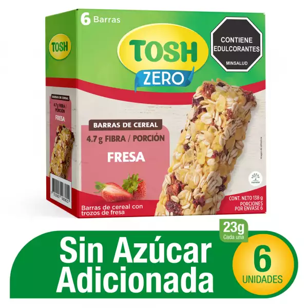 BARRA CEREAL TOSH TROZOS FRESA X6u X138g