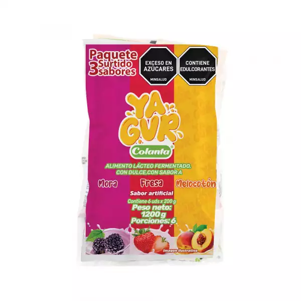 BEBIDA LACTEA COLANTA YAGUR SURTIDO X6 X200g