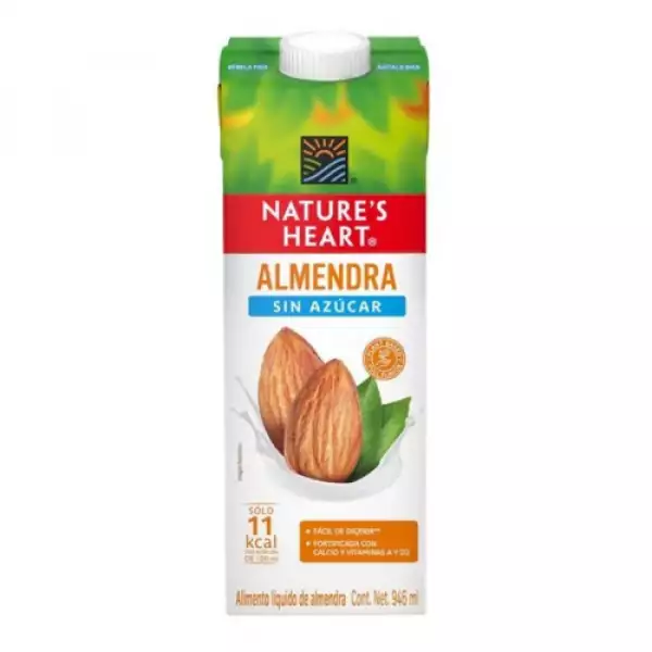 BEBIDA LÍQUIDA ALMENDRA NATURES HEART SIN AZÚCAR X946ml