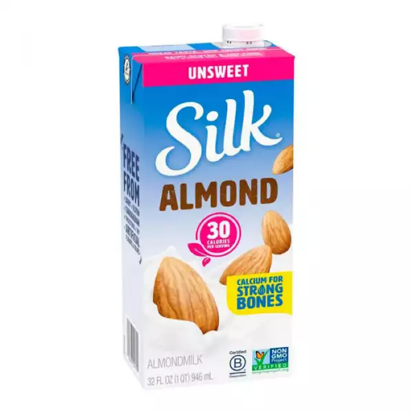 BEBIDA LÍQUIDA ALMENDRA SILK SIN DULCE CAJA X946ml