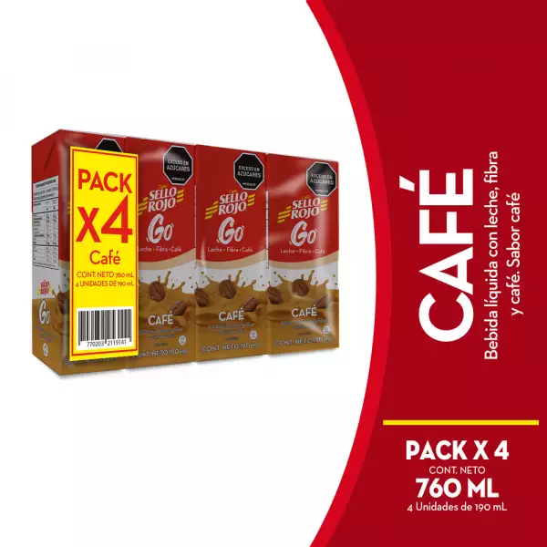 BEBIDA LIQUIDA SELLO ROJO CAFE X4u X190ml