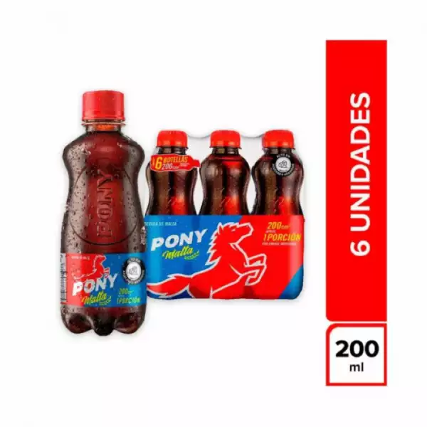 BEBIDA PONY MALTA VITAL MINI X6 X200ml