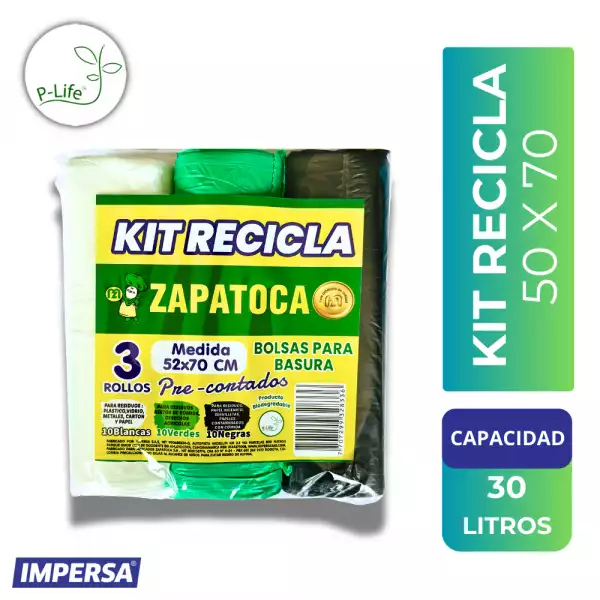 BOLSA BASURA ZAPATOCA SURTIDA 52X70 X3U