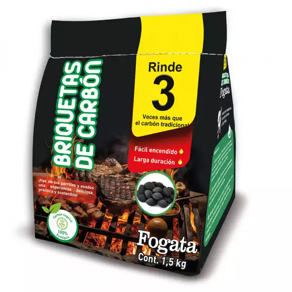 BRIQUETAS CARBON FOGATA 1.5K