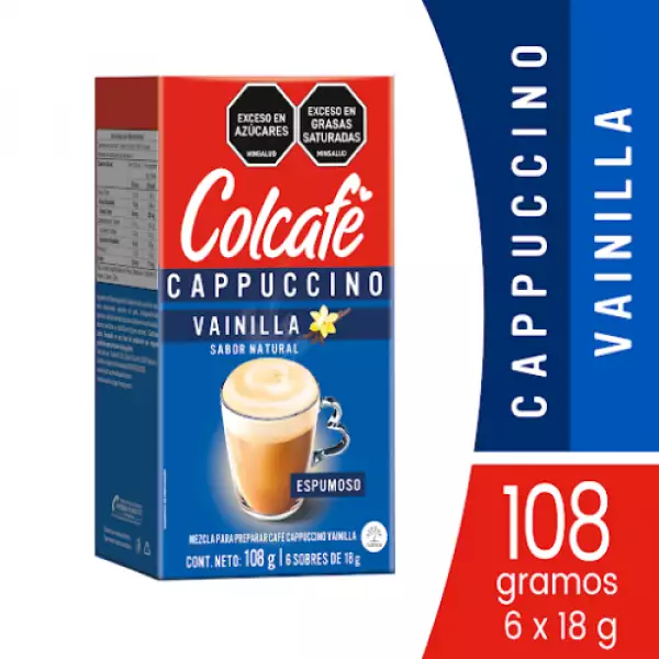 CAFÉ COLCAFÉ CAPPUCCINO VAINILLA X6U X18g