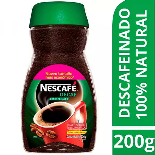 CAFÉ GRANULADO DESCAFEINADO NESCAFÉ  X200g
