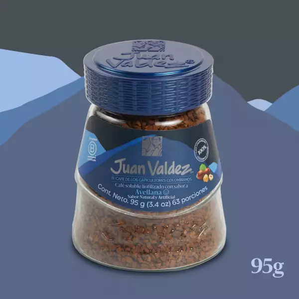 CAFÉ GRANULADO JUAN VALDEZ AVELLANA X95g
