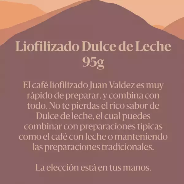 CAFÉ GRANULADO JUAN VALDEZ DULCE LECHE X95g