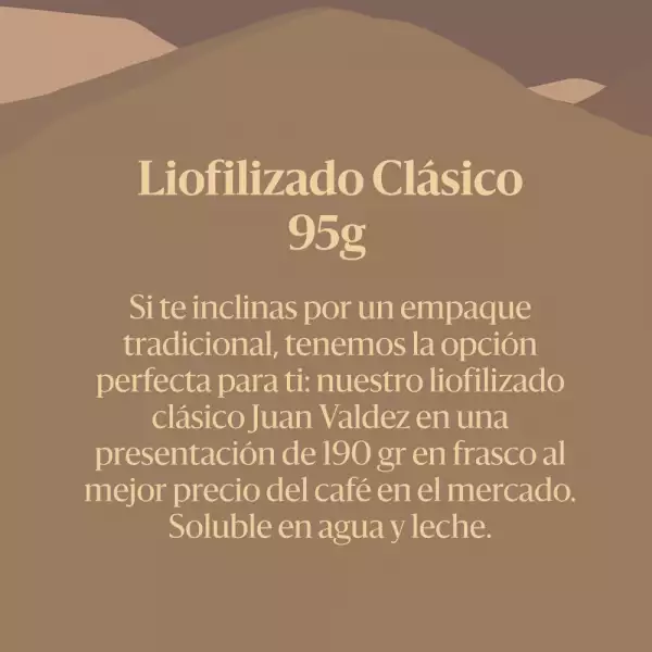 CAFE GRANULADO JUAN VALDEZ LIOFILIZADO CLASICO X95g