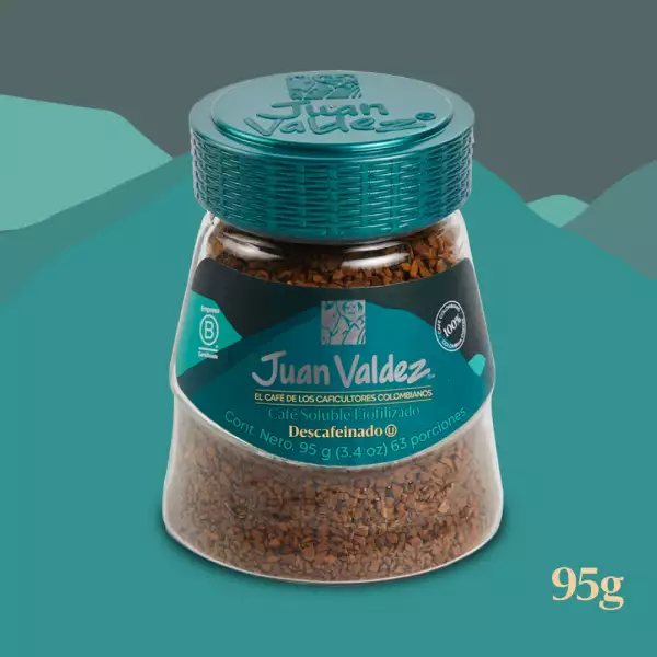 CAFÉ INSTANTANEO DESCAFEINADO JUAN VALDEZ LIOFILIZADO X95g