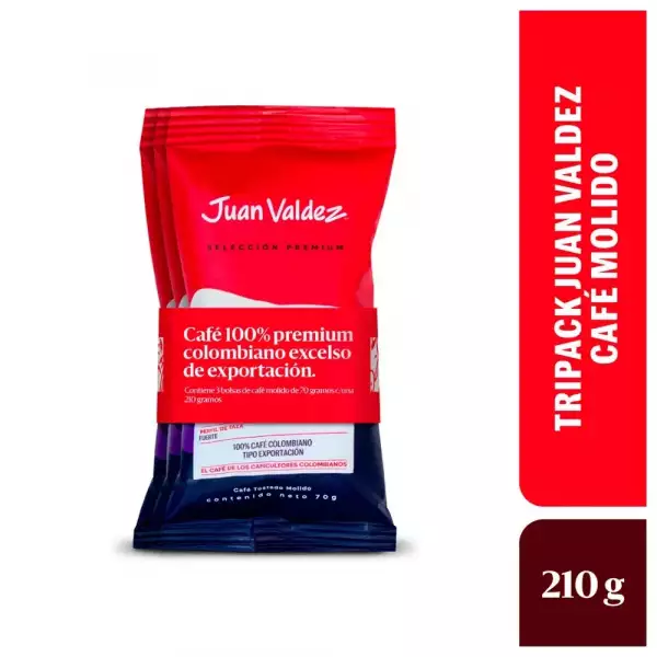 CAFÉ TOSTADO JUAN VALDEZ LADERA X3 X70g