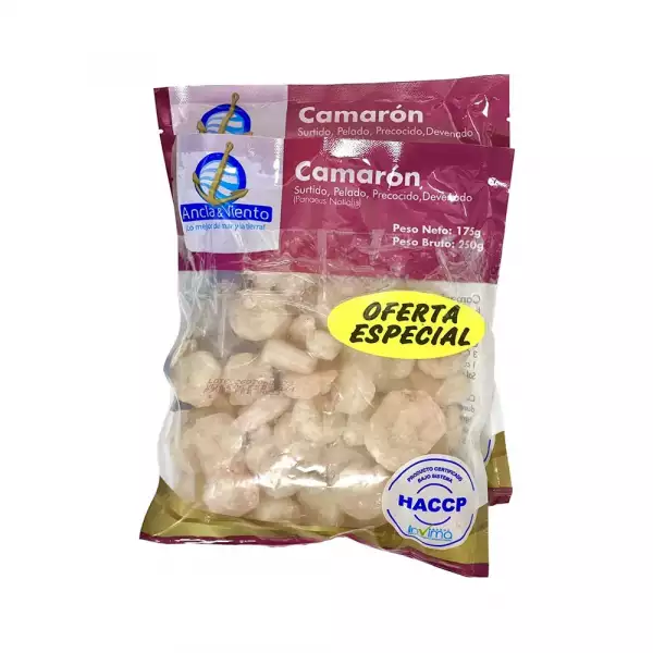 CAMARÓN ANCLA Y VIENTO X2U X250g