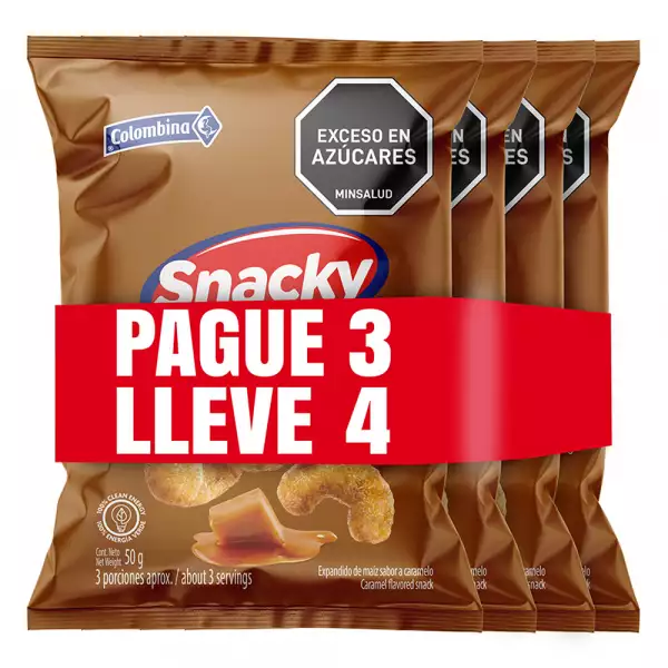 CARAMELO SNACKY PAGUE 3 LLEVE 4 X50g