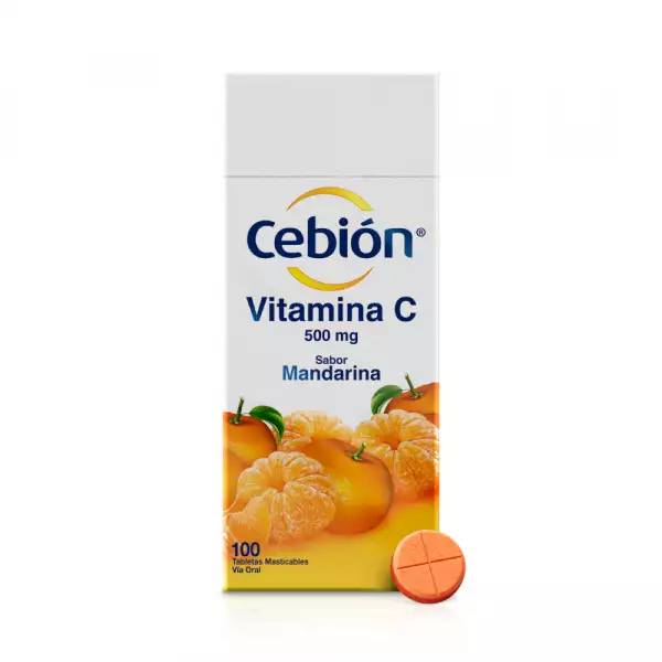 CEBION MASTICABLE MANDARINA X100 TABLETAS