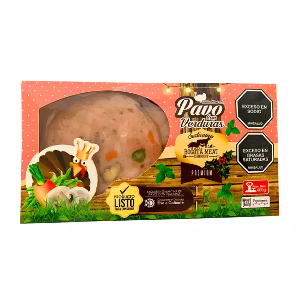 CENA NAVIDAD SURTICARNES PAVO RELLENO VERDURAS BOLSA X400g