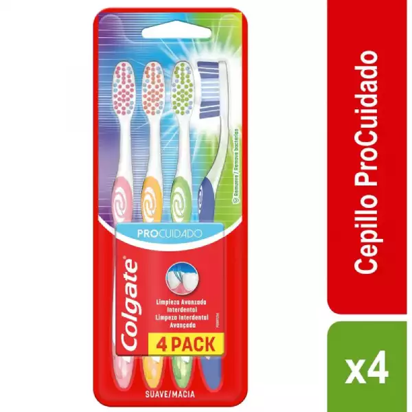 CEPILLO DENTAL COLGATE PROCUIDADO X4U