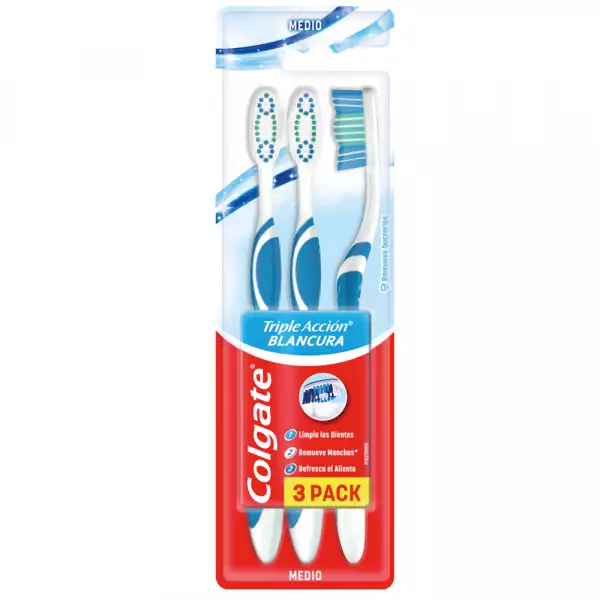 CEPILLO DENTAL COLGATE TRIPLE ACCIÓN WHITNG X3U