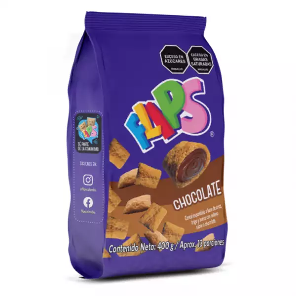 CEREAL FLIPS CHOCOLATE BOLSA X400g