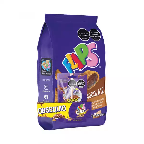 CEREAL FLIPS CHOCOLATE BOLSA X400g GRATIS CREMA CRUCHY