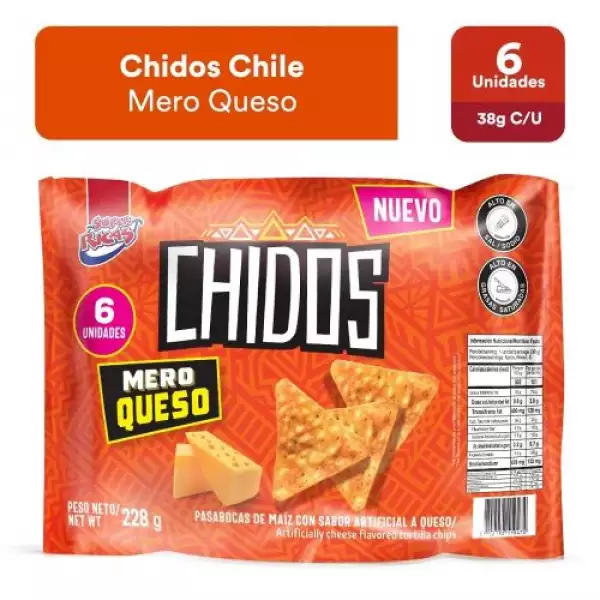 CHIDOS CHILE SUPER RICAS QUESO X6U X38g