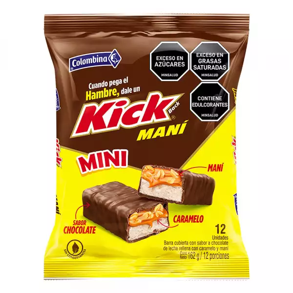 CHOCOLATE BARRA KICK MANI  MINI X12 X13.5g