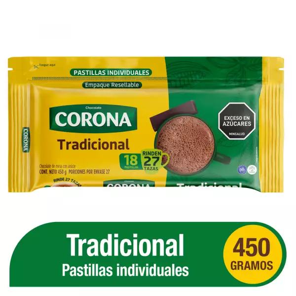 CHOCOLATE CORONA TRADICIONAL X450g